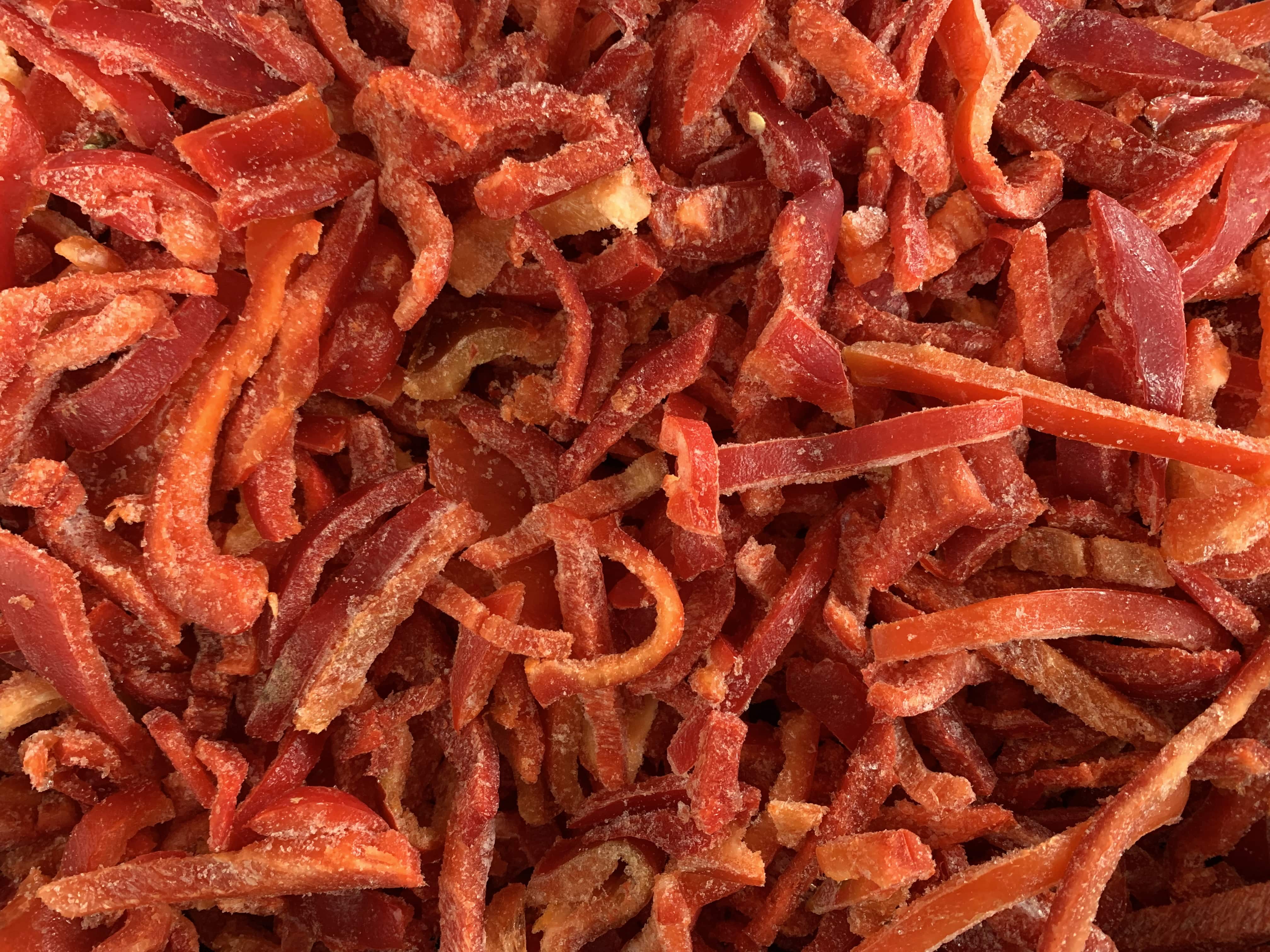 IQF Frozen Red Bell Peppers Strips
