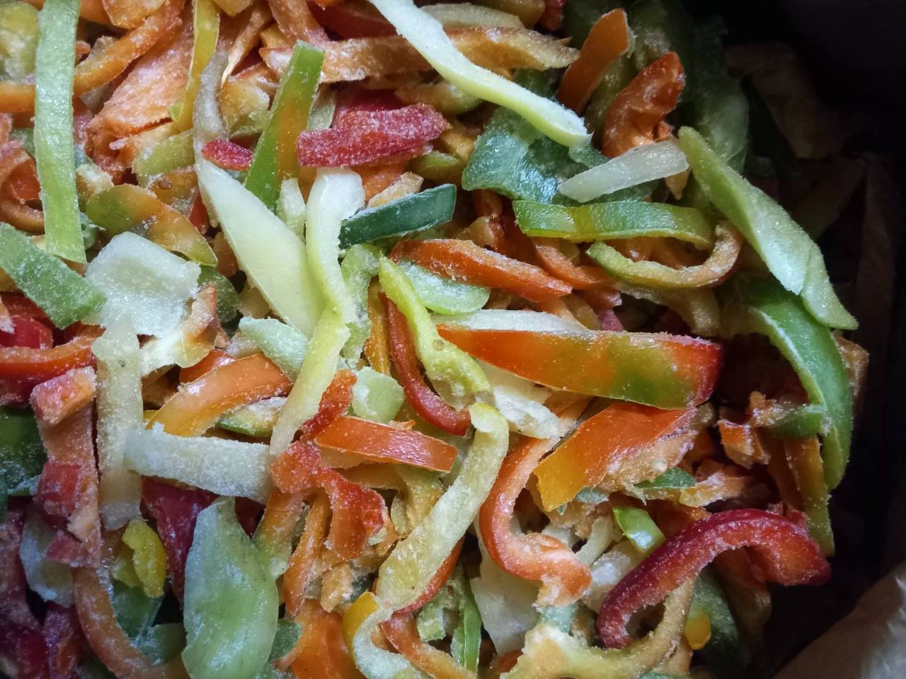 IQF frozen mixed bell peppers