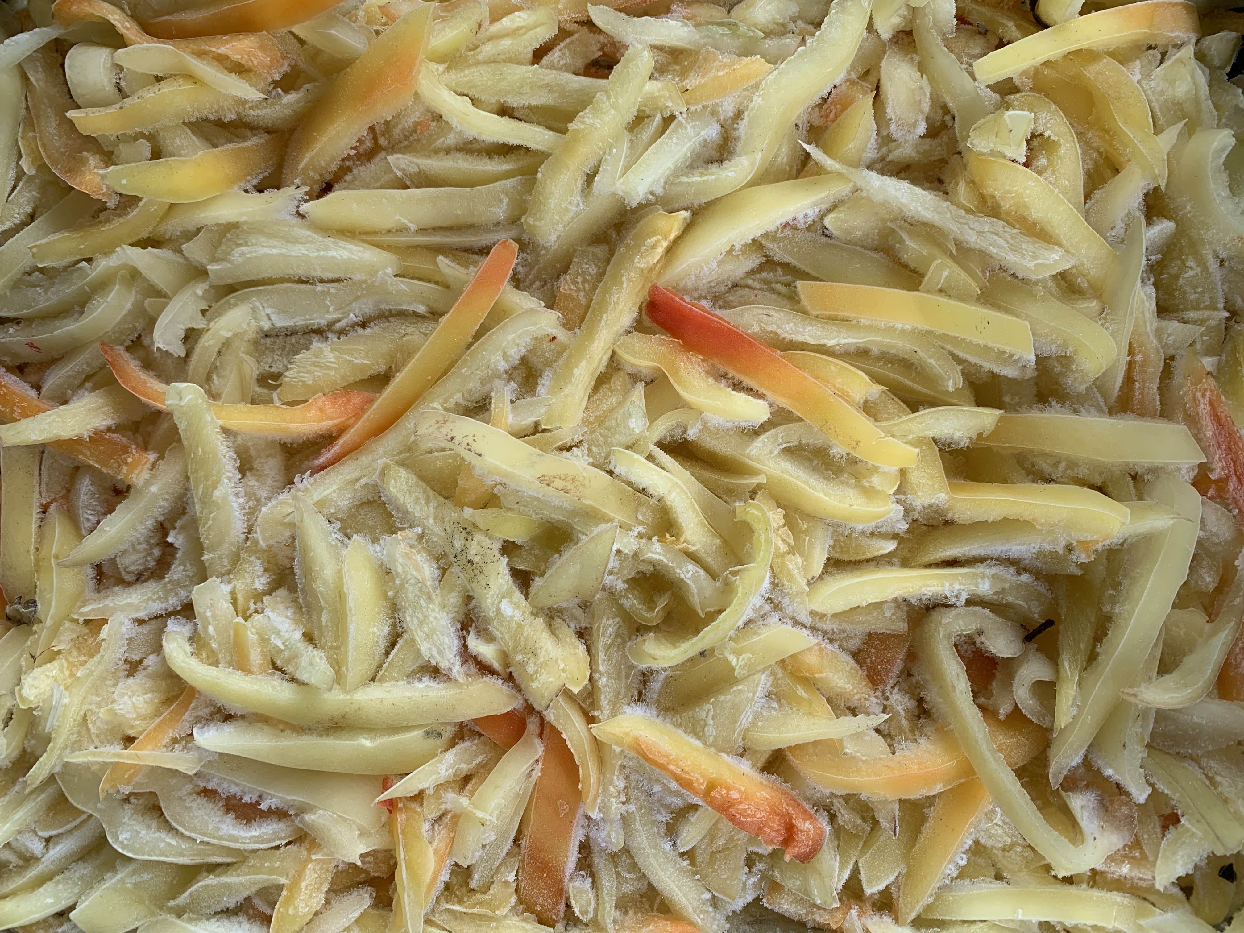 IQF frozen yellow sweet peppers